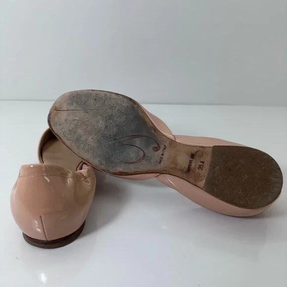 Roger Vivier Nude Flats with Gold Accent - Picture 5 of 8